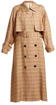 Thumbnail for your product : Golden Goose Vela Checked Double Breasted Trench Coat - Womens - Orange Multi