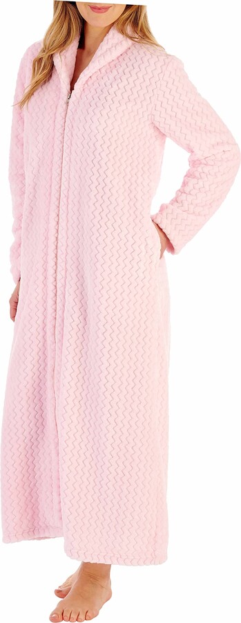 Shop plus size hooded zip up dressing gown purple taking shape nz