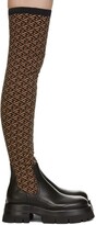 Thumbnail for your product : Versace Black & Brown Leonidas Boots