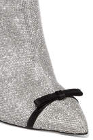 Thumbnail for your product : Marco De Vincenzo Pvc-trimmed Crystal-embellished Leather Ankle Boots - Silver