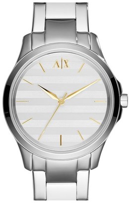 Armani Exchange Stripe Dial Bracelet Watch, 36mm