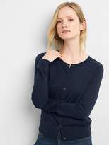 women's merino wool navy cardigan - ShopStyle