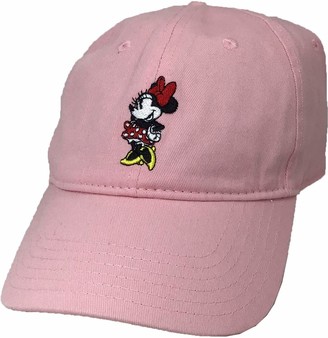 Concept One Women's Disney Minnie Mouse Embroidered Curved Brim 6 Panel DAD Cap