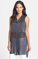 Thumbnail for your product : Eileen Fisher Sleeveless Silk Shirt