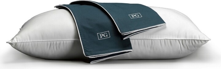 Pillow Guy 100% Cotton Sateen 2-Pack Pillow Protectors, Standard/Queen - Navy/teal