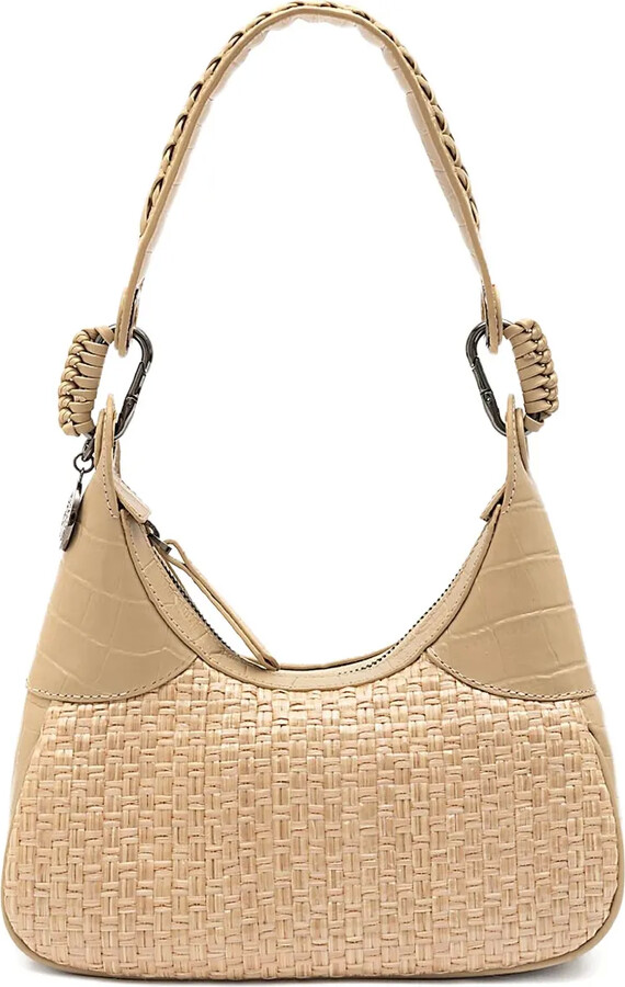 Isla Woven Embossed Shoulder Bag