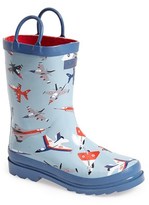 Thumbnail for your product : Hatley 'Fighter Jet' Waterproof Rain Boot (Walker, Toddle & Little Kid)