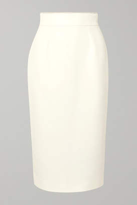 Roksanda Tulle-trimmed Crepe Pencil Skirt - Ivory