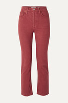 Thumbnail for your product : RE/DONE Stove Pipe Comfort Stretch Cropped High-rise Straight-leg Jeans