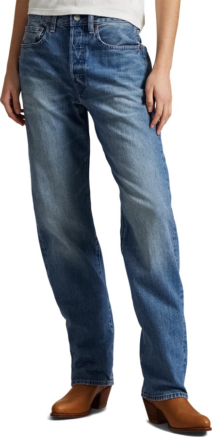 High Waist Relaxed Straight Leg Jeans