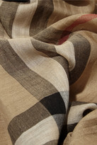 Thumbnail for your product : Burberry Shoes & Accessories Checked wool and silk-blend scarf