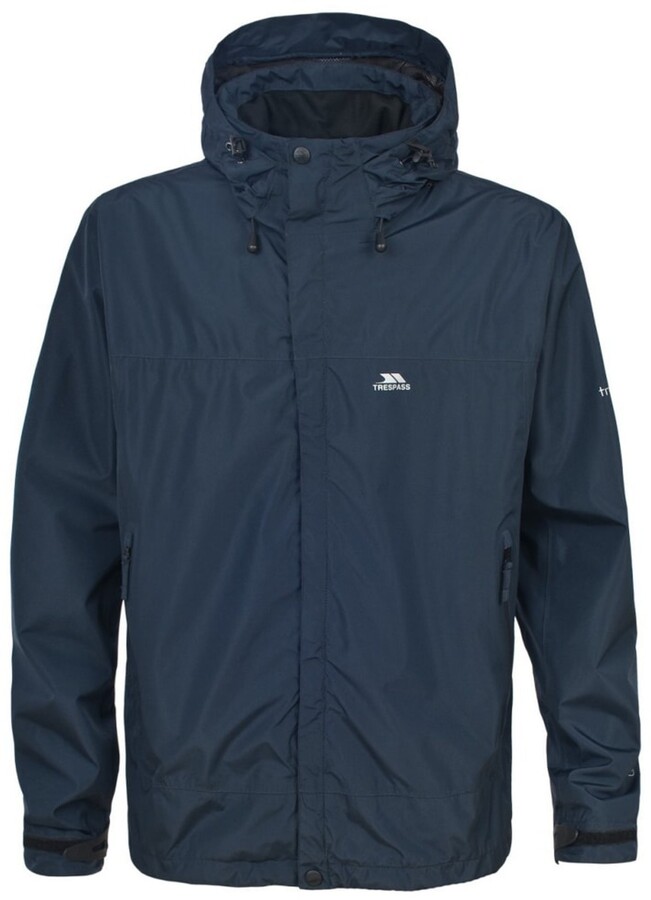 trespass navy waterproof jacket