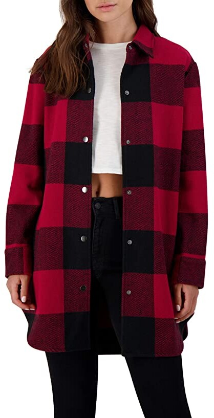 red plaid jacket womens
