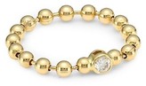 Thumbnail for your product : Maria Canale Flapper 18K Yellow Gold & Round Diamond Ball Chain Ring
