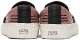 Thumbnail for your product : Vans Black and Pink Taka Hayashi Edition TH 66 LX Slip-On Sneakers