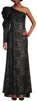 Thumbnail for your product : Mac Duggal Asymmetric Beaded Lace Gown