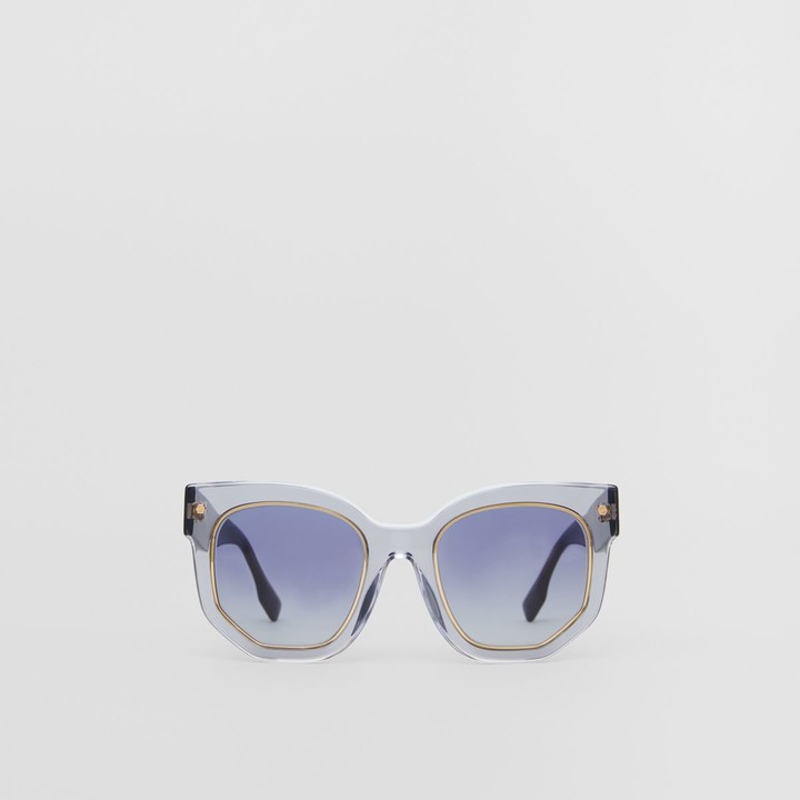 burberry geometric frame sunglasses