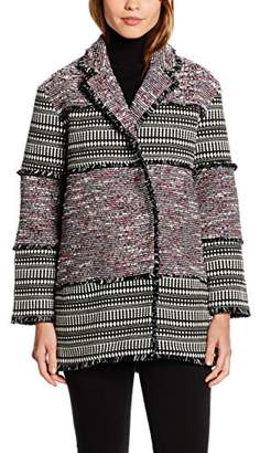 French Connection Women's Pixel Mix Cotton Long Sleeve Coat