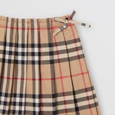 Thumbnail for your product : Burberry Vintage Check Cotton Pleated Skirt