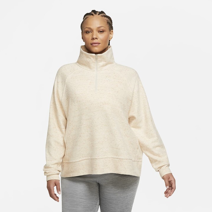 plus size half zip fleece