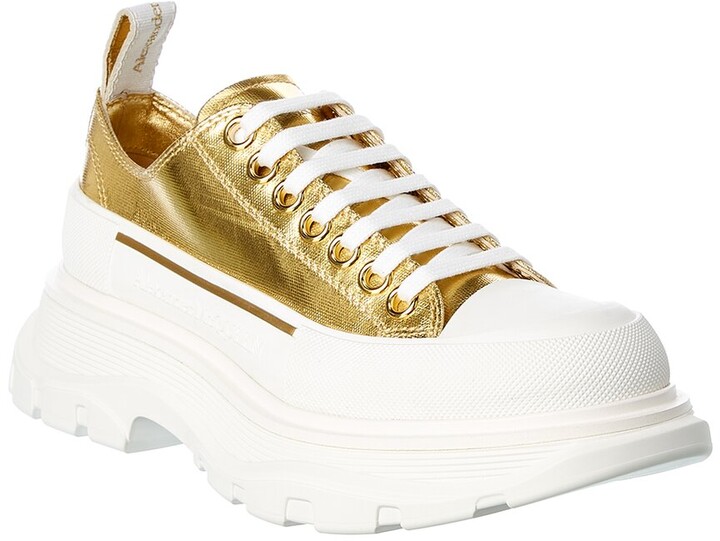 Alexander McQueen Gold Women's Shoes | Shop the world's largest collection  of fashion | ShopStyle