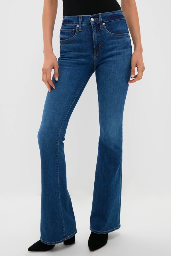 Veronica Beard Bright Blue Beverly High Rise Skinny Flare