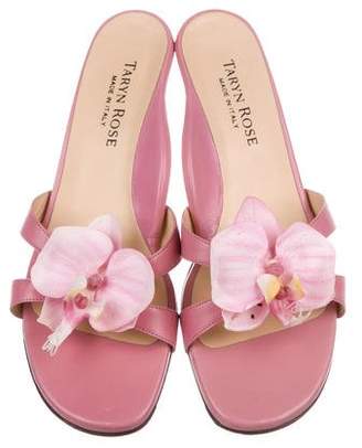 Taryn Rose Floral Leather Sandals