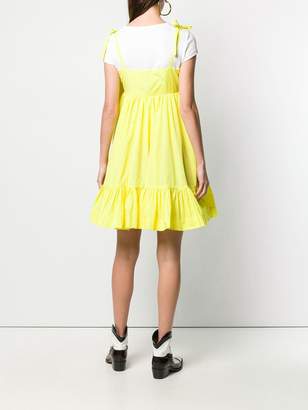 MSGM summer bow ruched dress