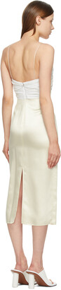 Alyx Beige & White Foulard Formal Dress