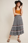 beachgold jocelyn tiered midi skirt by beachgold in black size xs