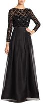 Thumbnail for your product : Kay Unger Pleated Sequined-Detail Gown