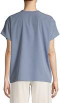 Thumbnail for your product : Eileen Fisher Split Neck Short-Sleeve Top