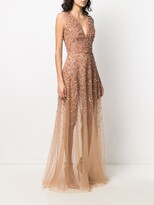 Thumbnail for your product : Elisabetta Franchi Sequin-Embellished Sheer Gown