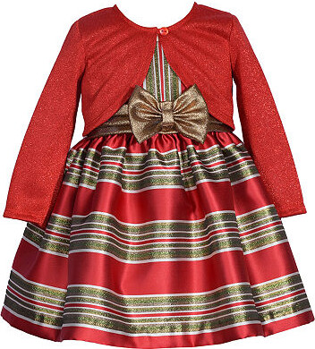 Bonnie Jean Baby Girls Striped 2-pc. Dress Set