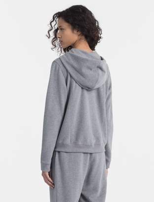 Calvin Klein monogram logo zip hoodie