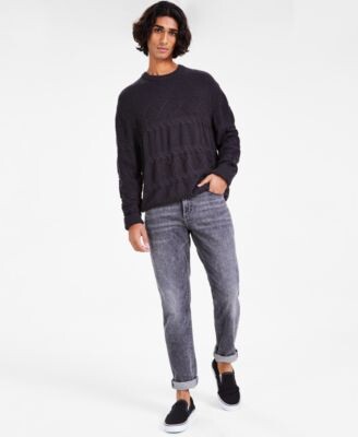Sun + Stone Sun Stone Mens Cable Knit Crewneck Sweater Vancouver Slim Jean  Created For Macys - ShopStyle