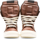 Thumbnail for your product : Rick Owens Red & White Geobasket High-Top Sneakers