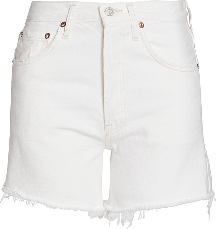 AGOLDE Women's Parker Long Shorts - Panna Cotta White - Size 23
