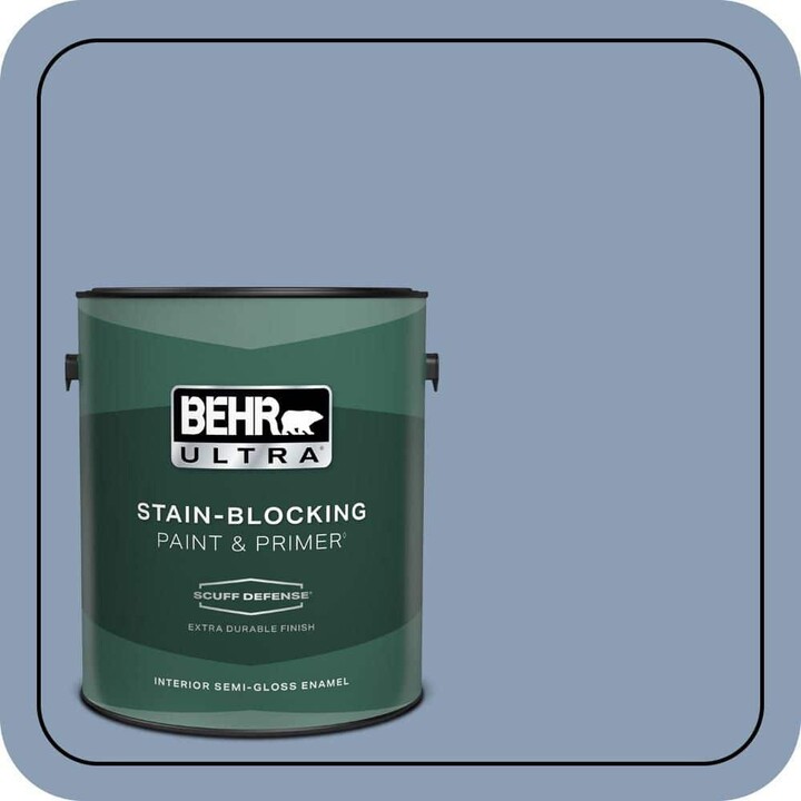 BEHR ULTRA 1 gal. #PPU15-10 China Silk Extra Durable Semi-Gloss Enamel Interior Paint & Primer