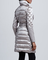Thumbnail for your product : BCBGMAXAZRIA Metallic Belted Puffer Coat