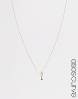 Thumbnail for your product : ASOS CURVE Key & Faux Pearl Necklace