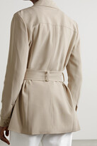 Thumbnail for your product : MICHAEL Michael Kors Belted Crepe Jacket - Ecru