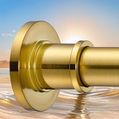 JJbaok Adjustable Shower Curtain Rod - No Drill Stainless Steel Spring Tension Rod For Bathroom Or Window, Heavy Duty Rustproof Design With Large End Caps