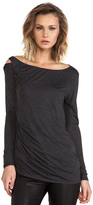 Thumbnail for your product : Heather Asymmetric Shirred Top