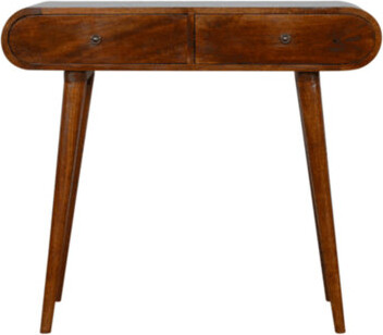 Corrigan Studio Chestnut London Console Table, 2 Drawers, Nordic Legs