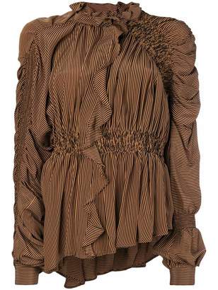 Preen by Thornton Bregazzi ruffle-trimmed gathered blouse