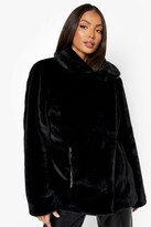 Thumbnail for your product : boohoo Tall Luxe Faux Fur Aviator Coat