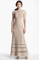 Thumbnail for your product : Tadashi Shoji Cap Sleeve Lace Gown