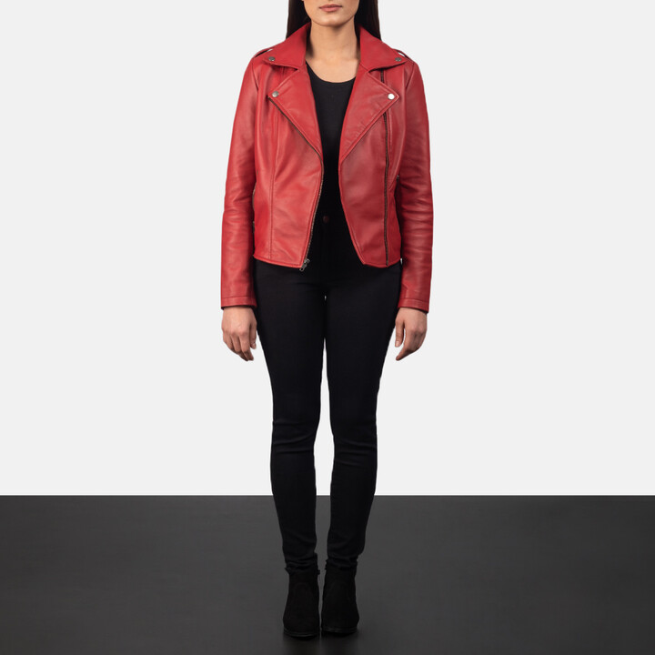 Red Leather Biker Jackets | Shop the world's largest collection of 