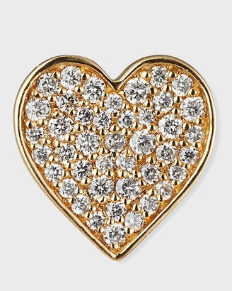 Sydney Evan Anniversary Diamond Single Heart Stud Earring